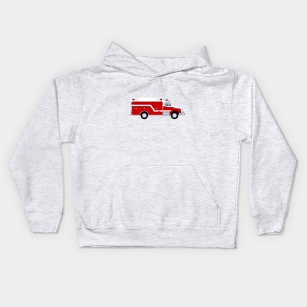 Rescue Truck Kids Hoodie by BassFishin